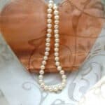 White Cultured Freshwater Pearl Necklace finished with a Sterling Silver Trigger Clasp.