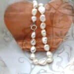 Freshwater Baroque Shape Pearl Necklace fitted with a Sterling Silver Fashion Trigger Clasp
