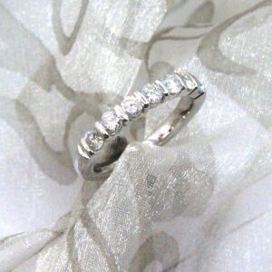Pandora - Elegant Diamond Ring set with Brilliant Cut Diamonds as a half hoop designed as an Eternity ring to wear with your Wedding & Engagement Rings or worn alone as a right hand ring.