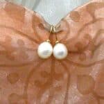 Graceful Freshwater Pearl drop earrings in 9ct Yellow Gold