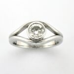 Gemma - Bespoke Diamond Ring - Re-modelled in 18ct White Gold using client's diamond from existing sentimental ring.